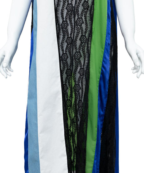 Stripe Lace Panel Dress